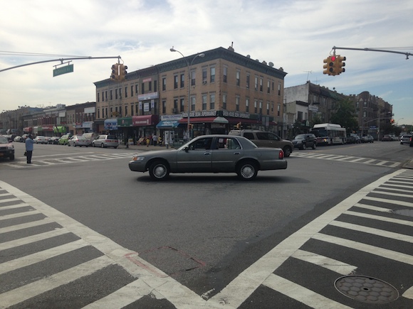 The intersection of Church St. and McDonald St. in Kensington, Brooklyn (Safia Samee Ali/ NyCityLens)