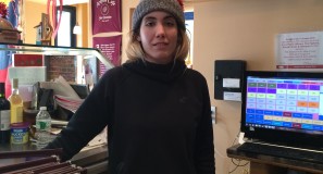 waitress at counter