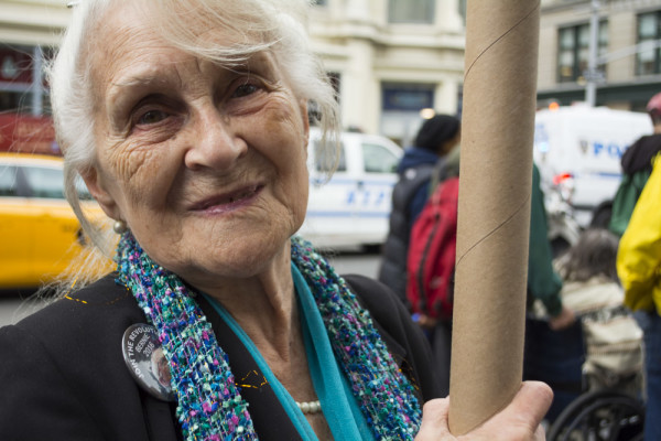 Beth Lamont at the Rise Up October march in Manhattan on October 24, 2015.