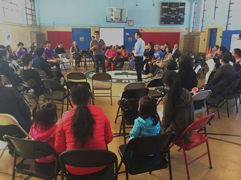 Brooklyn's Sunset Park residents in participatory budget meeting on Oct. 10, 2015 . 