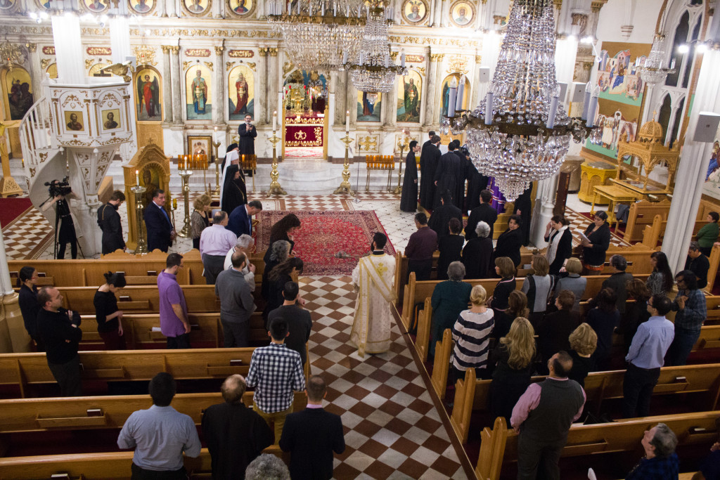 People traveled from as far as Canada and Texas to attend the Friday vesper prayers commemorating the centennial death anniversary of Saint Raphael - Brooklyn's only saint at Saint Nicholas Antiochian Cathedral in Brooklyn, New York, on Nov. 7, 2015 . Photo: Sneha Antony.