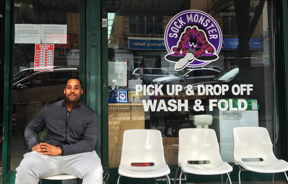 Guarionex Marte, a native of the Bronx, recently opened a laundromat on Bruckner Boulevard and has plans to open a cafe next door.