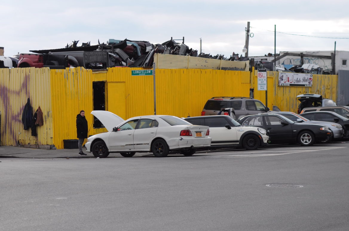 An auto-wrecking business in Hunts Point. 