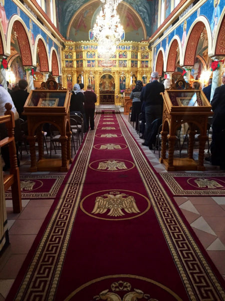 Worshipers gather in St. Mary's Romanian Orthodox Church in Elmhurst, Queens the day Romania''s corruption decree is repealed.