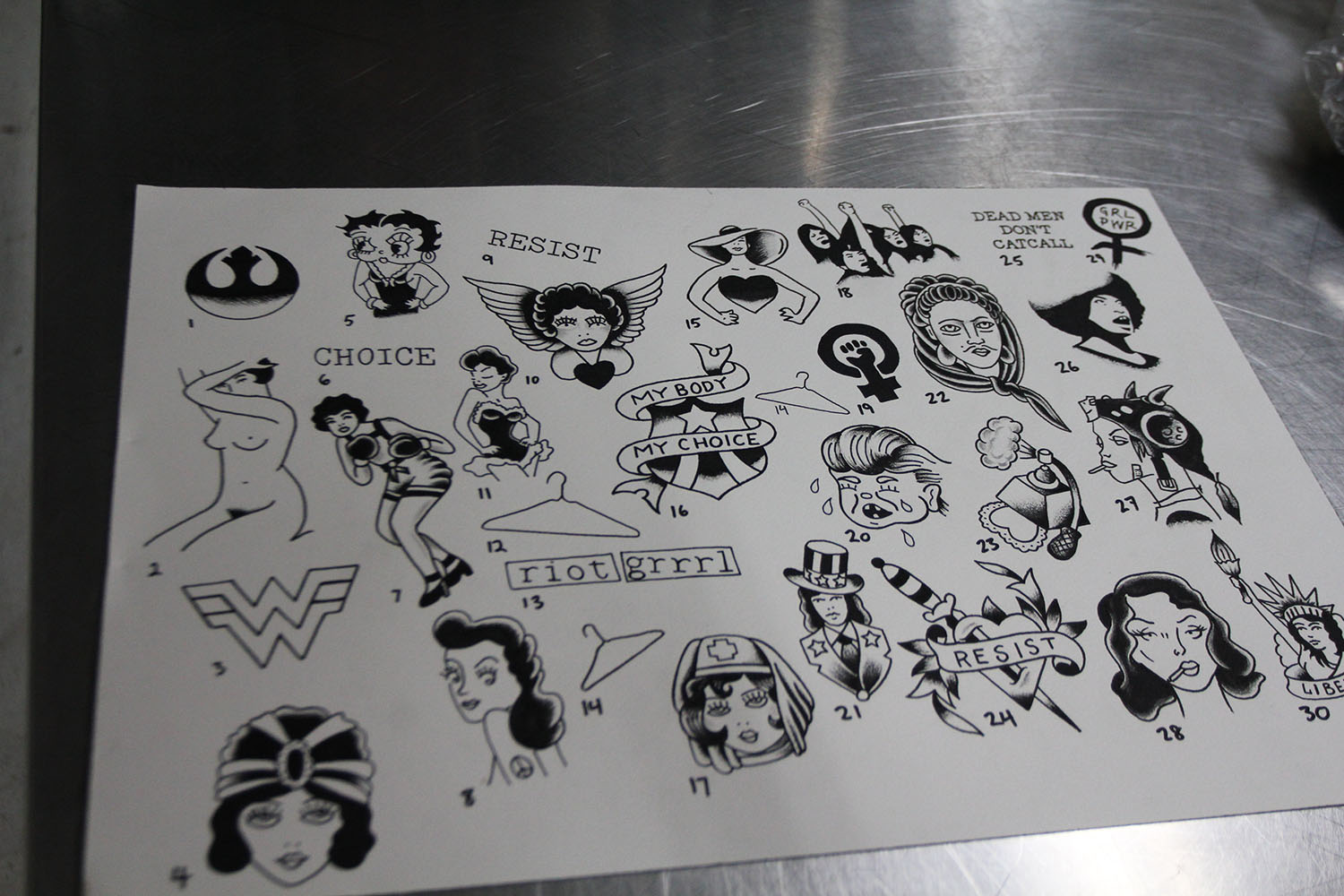 The flash sheet—selection of designs (Quincey Trigillo / NY City Lens)