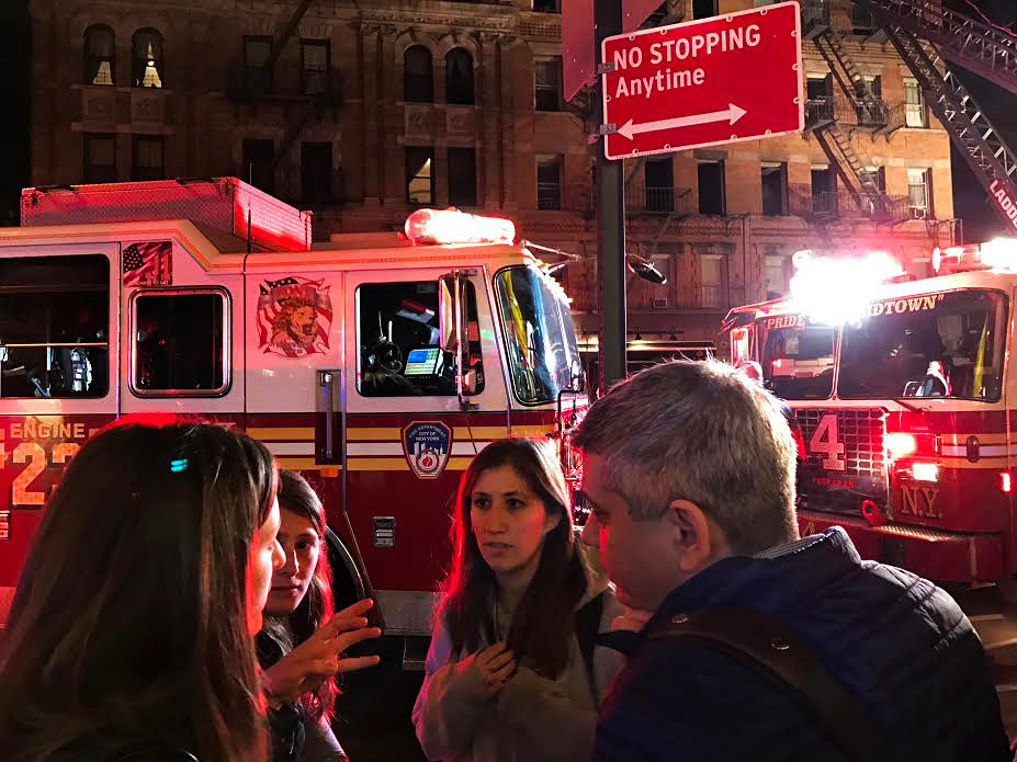 Residents evacuated from the building discussed what happens next after flames engulfed three floors (Photo credit: Alexandria Bordas/NY City Lens)