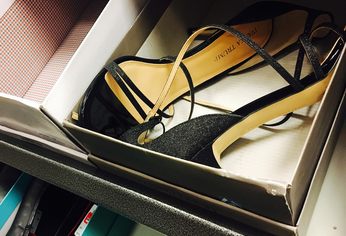A pair of Ivanka Trump shoes at the 14th Street Nordstrom Rack (Courtney Vinopal / NY City Lens)