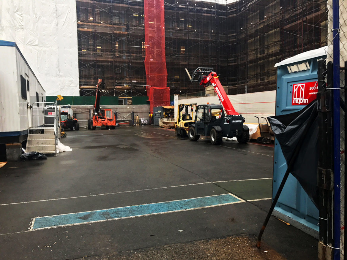 The playground of P.S. 25 Bilingual undergoing construction (Cale Holmes/NY City Lens)