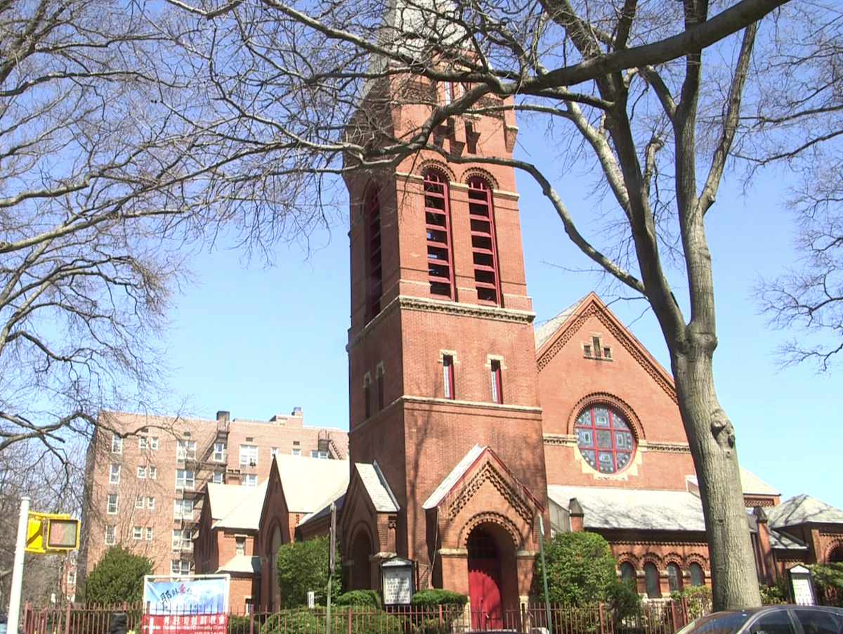 Bowne Street Community Church in Flushing, Queens was recently designated as a City Landmark despite years of opposition by the church's governing board. (NY City Lens/Keenan Chen)