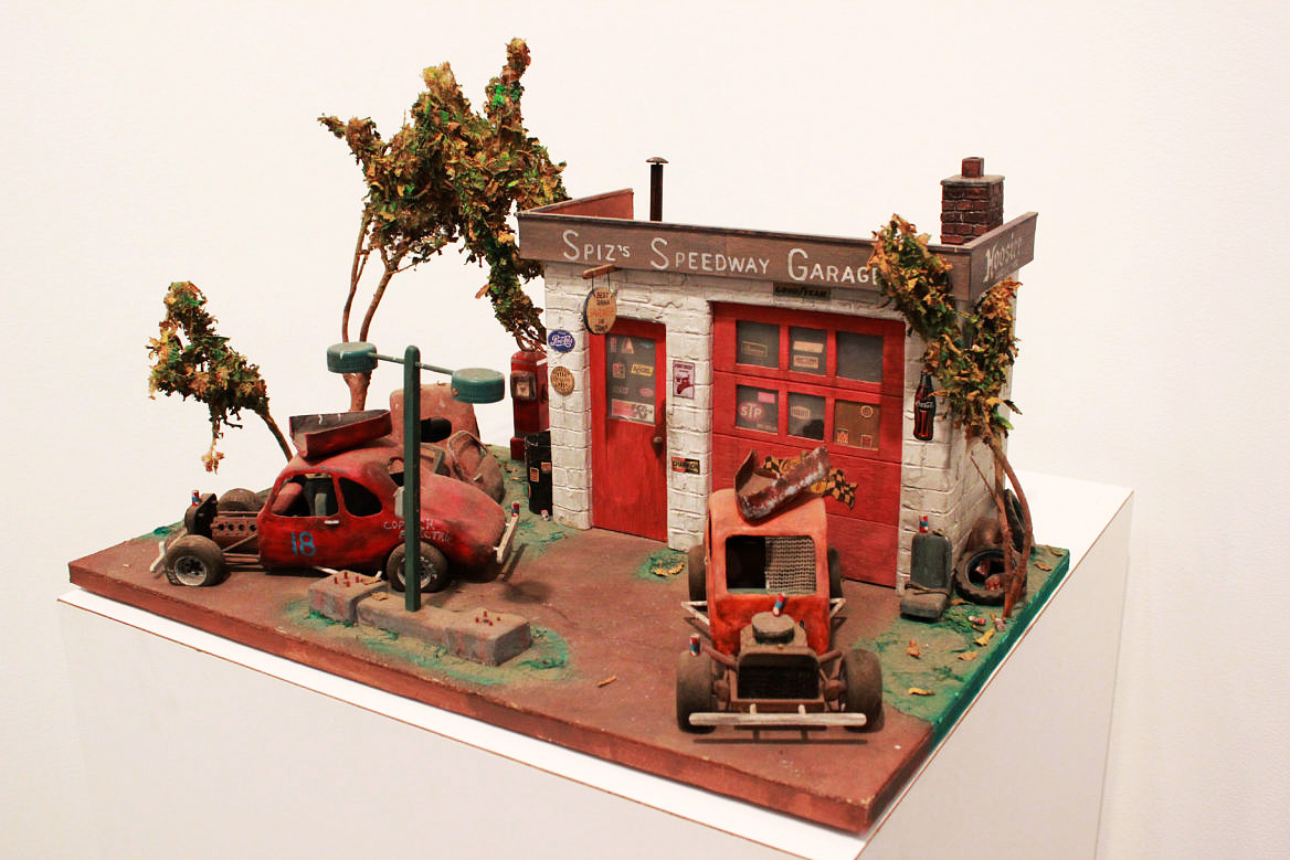 Dean Gillispie's model, made of materials scavenged from around the prison. (Emma Vickers/NYCityLens)
