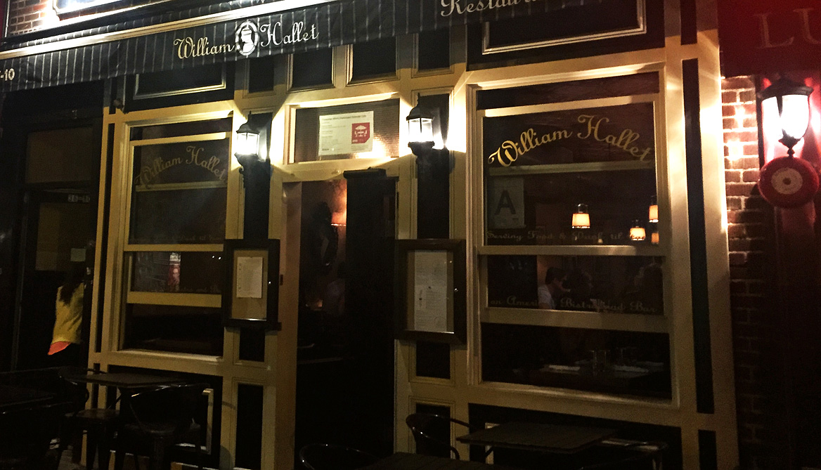 William Hallet bar in Astoria, Queens.
