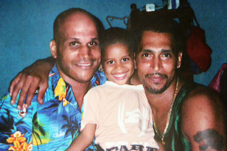 Antonio (right) with his brother and nephew.