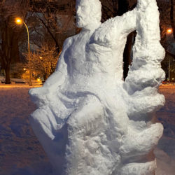 a snow sculpture