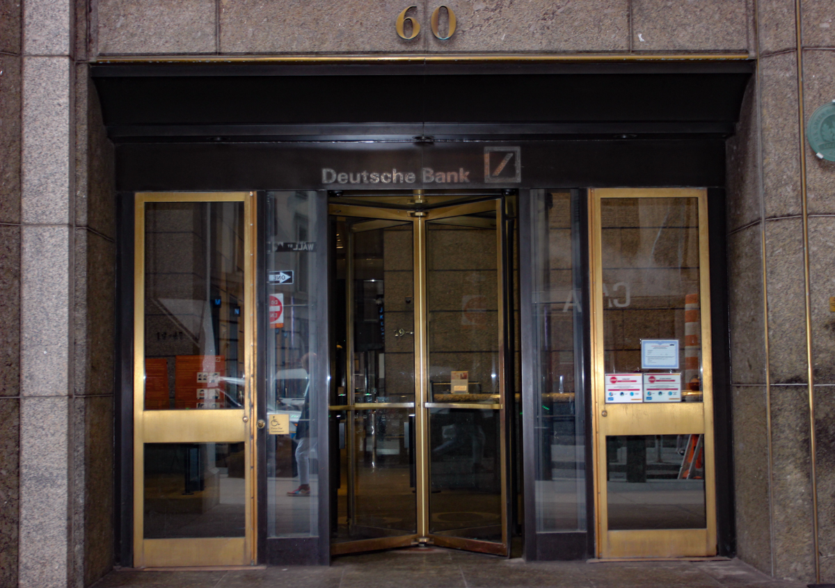 The Deutsche Bank offices on Wall Street. 
